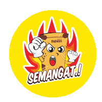 Krenies fire motivation on fire semangat Sticker