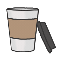 Illustration Coffee Sticker