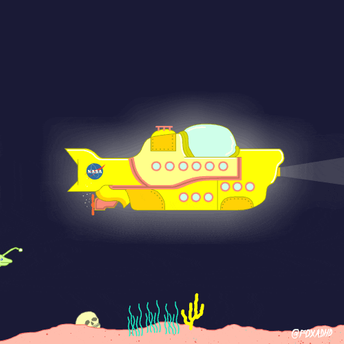 Yellow Submarine Space GIF by Animation Domination High-Def