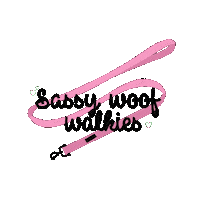 Leash Walkies Sticker by Sassy Woof
