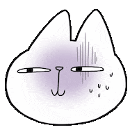 Muhensai cat scared creepy gross Sticker