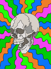 psychedelic skull GIF by James Guthman