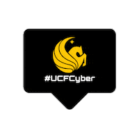ucfcyber black yellow university florida Sticker