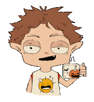 Coffee Cartoon Sticker