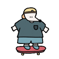 Skateboarding Playing Sticker
