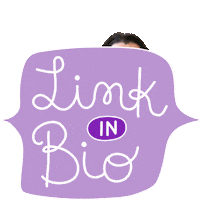 thebulletinboardlady purple link in bio linkinbio tracyking Sticker