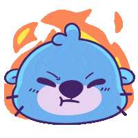Angry Fire Sticker by Magipon