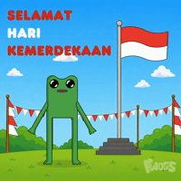 17 Agustus Frog GIF by fwogs