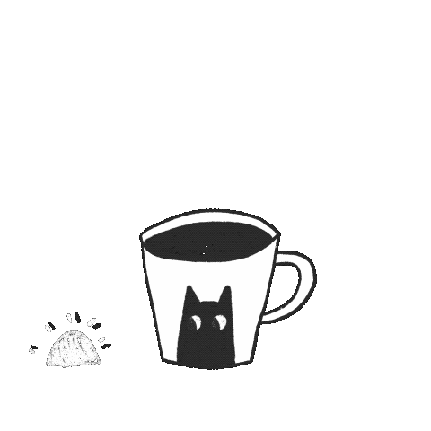 Cat Coffee Sticker