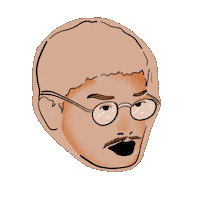 Faces Gentleman Sticker by Keva Epale