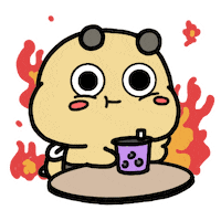 this is fine bubble tea Sticker by Aminal Stickers