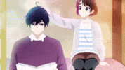 TomeTomeT anime head pat hotaru patting head GIF