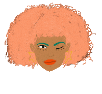 egatelier girl woman wink peach Sticker