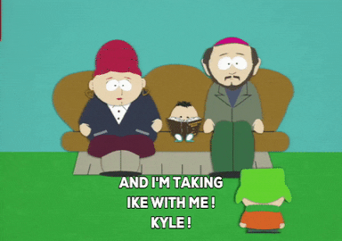 kyle broflovski baby GIF by South Park 