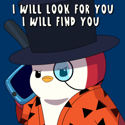 Ill Find You Phone Call GIF by Pudgy Penguins