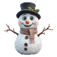 Boys Girls Snowman Sticker
