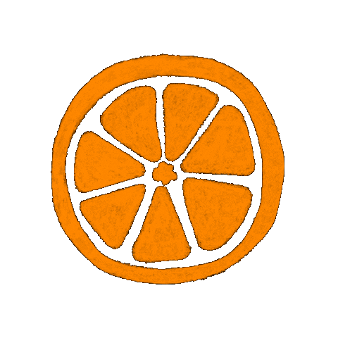 Orange Fruit Eating Sticker