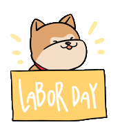 Happy Labor Day Sticker by Ai and Aiko