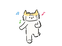 ginginandi cat running run coming Sticker