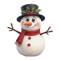 Boys Girls Snowman Sticker