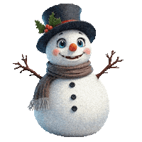 Boys Girls Snowman Sticker