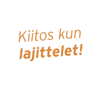 KiitosKunLajittelet recycle recycling speech bubble roska Sticker
