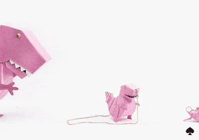 t rex running GIF by kate spade new york