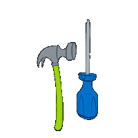 metallprofil_official hammer screwdriver инструменты молоток Sticker