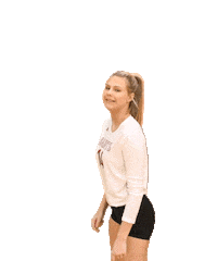 Pointing Jumping Sticker by Aquinas Volleyball