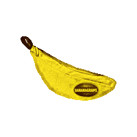 bananagramsinc game yellow banana tiles Sticker
