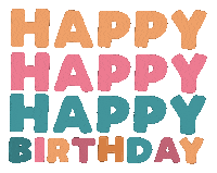 Excited Happy Birthday Sticker