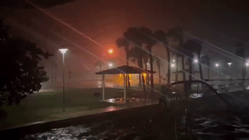 Streetlight Explodes, Power Goes Out in Port Canaveral During Tropical Storm Nicole