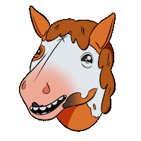 mytoffeehorse horse embarassed equine embarassing Sticker