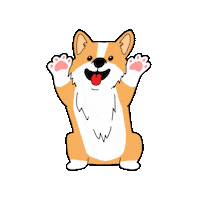 Corgi Cute Dog Sticker by Petique, Inc.