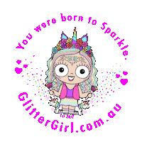 Gg Born To Sparkle Sticker by GlitterGirl.au