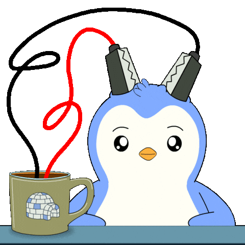 Charging Good Morning Sticker by Pudgy Penguins
