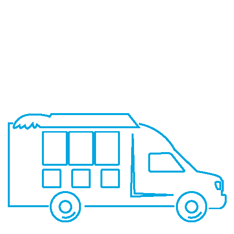 konaice morph line art food truck kona Sticker