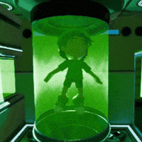 TrencherArt scifi lab portal experiment GIF