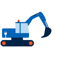 Ploegam electric transport Oss infra Sticker