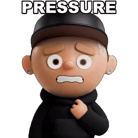 Nervous Under Pressure Sticker by OneFootball Heads