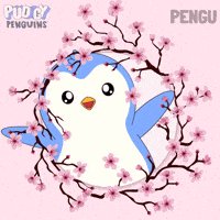 Blooming Cherry Blossom GIF by Pudgy Penguins