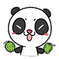 panda coconut Sticker