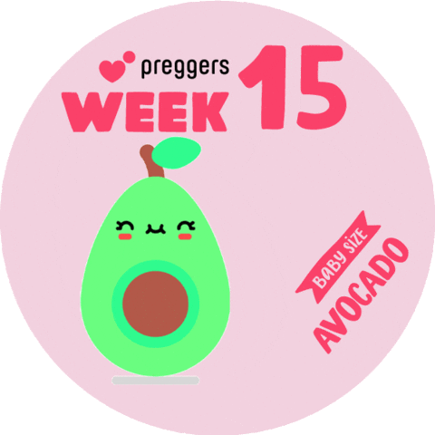 Week 15 Baby Sticker by Preggers