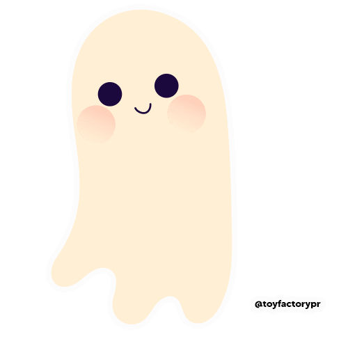Halloween Ghost Sticker by ToyFactoryPR