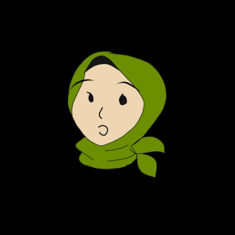 aniseeson giphygifmaker green emoji hijab GIF