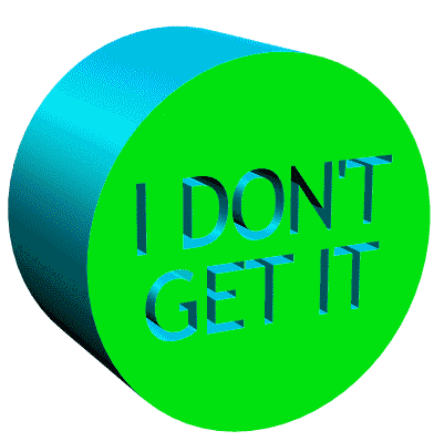 3D What Sticker