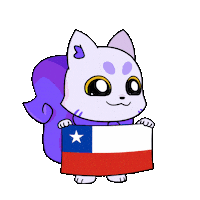 Flag Chile Sticker by Lucky Kat Studios