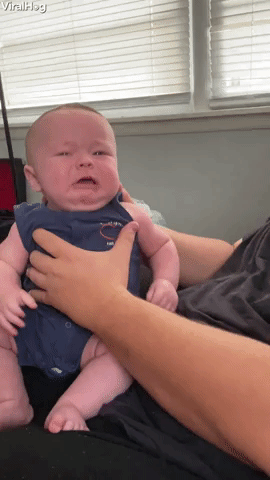 Cheese Slice Helps Baby Stop Crying