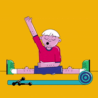 rohannethomson cartoon illustration yoga GIF