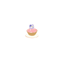 Hannibow cake pansy hannibow hebekonditori Sticker